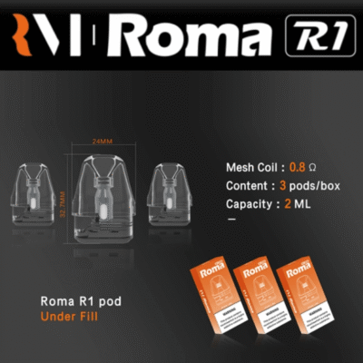 Roma R1 空煙倉 一組3個 2ml容量 防漏設計 小蠻牛主機通用